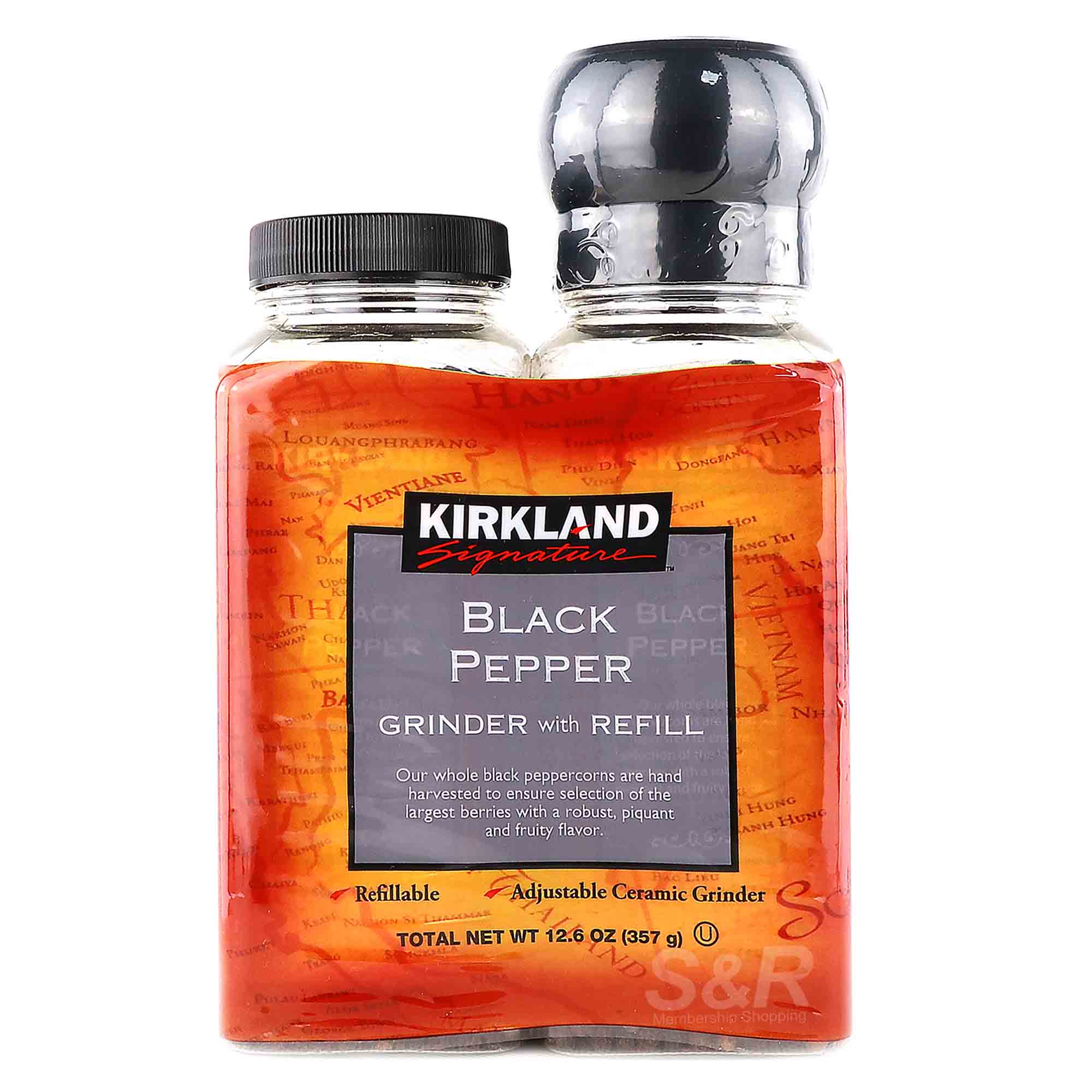Kirkland Signature Black Pepper Grinder with Refill 357g Kirkland Signature Black Pepper Grinder with Refill 357g